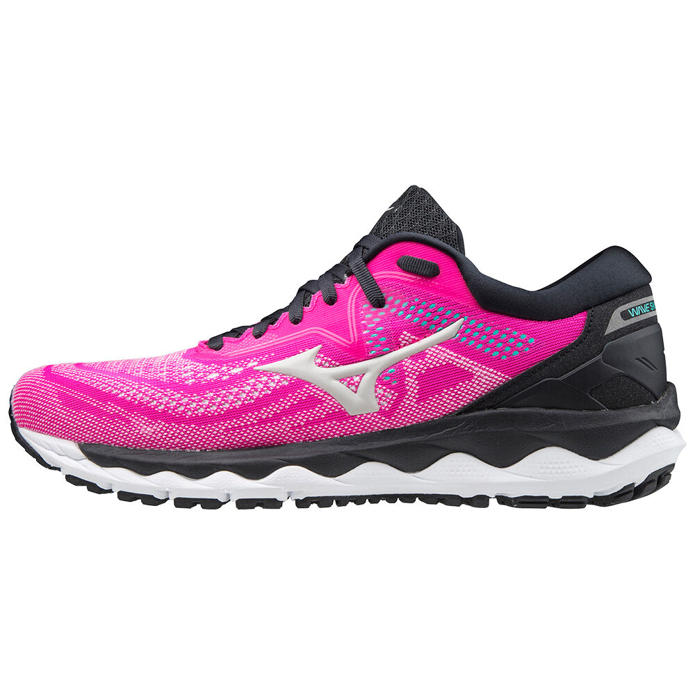 Womens Mizuno Wave Sky 4 Running Shoes Pink Philippines (PEVBTH276)